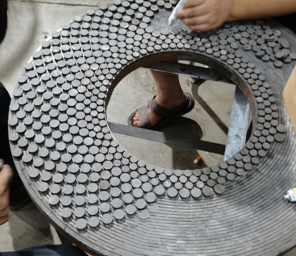 双端面上微粒石粘接 双端面上微粒石粘接