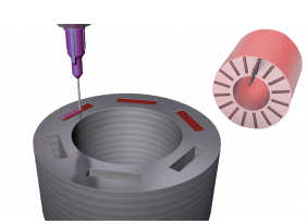 埋藏磁铁与数据包粘合