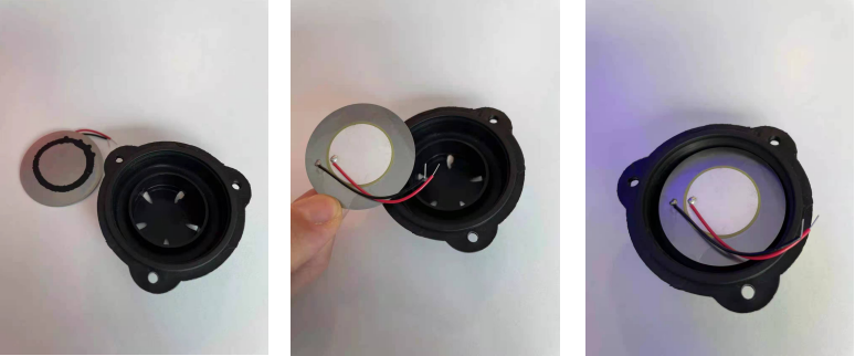 汽车蜂鸣器线束固定座与支架粘接固定 汽车蜂鸣器线束固定座与支架粘接固定